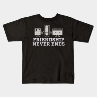 VHS Tapes - friendship never ends Jokes Vintage 80s Kids T-Shirt